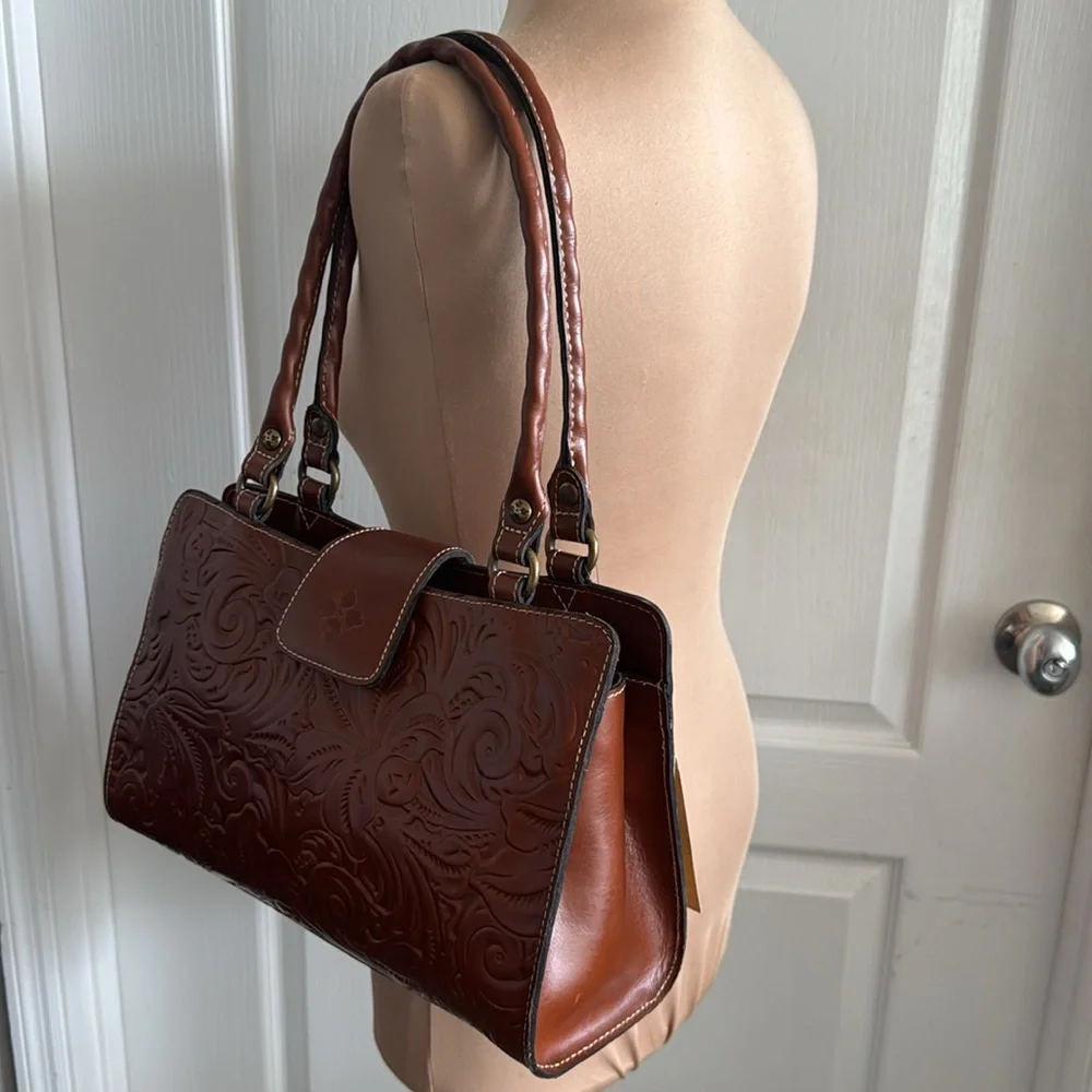 Patricia Nash Burnish Tooled Leather Rienzo Shoulder Handbag Florence